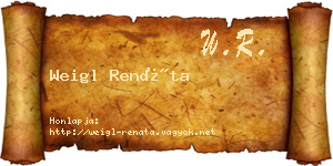 Weigl Renáta névjegykártya